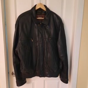 DANIER Men's  Black Leather Jacket size L